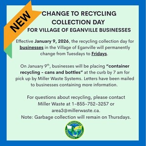 <b>Curbside Recycling Collection Changes for BV Businesses - Beginning January 9, 2026</b>
